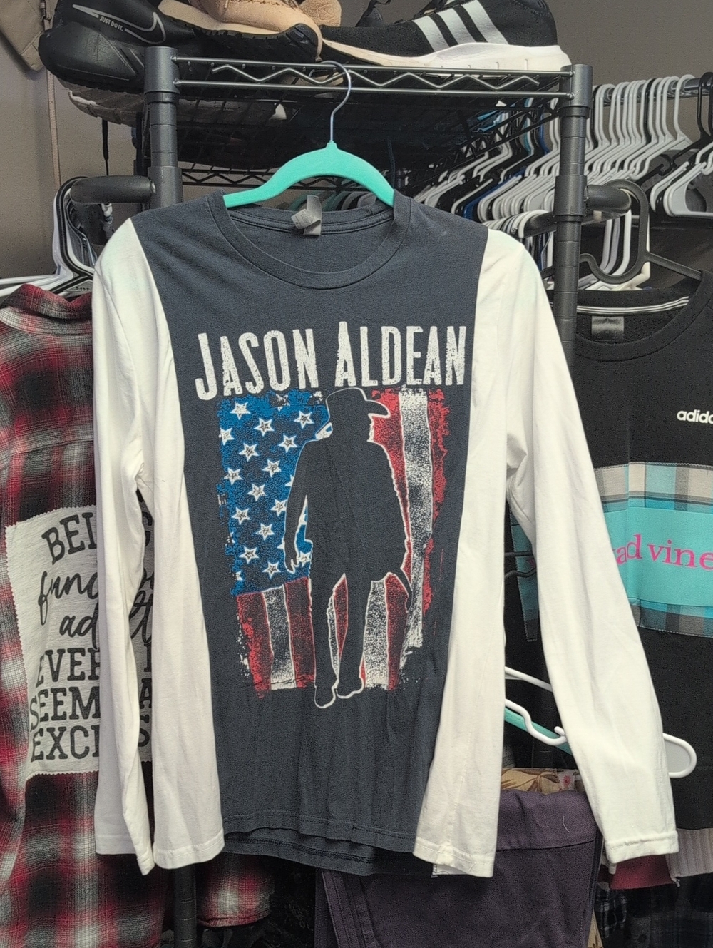 Jason Aldean Upcycled Graphic Long Sleeve One Of One.